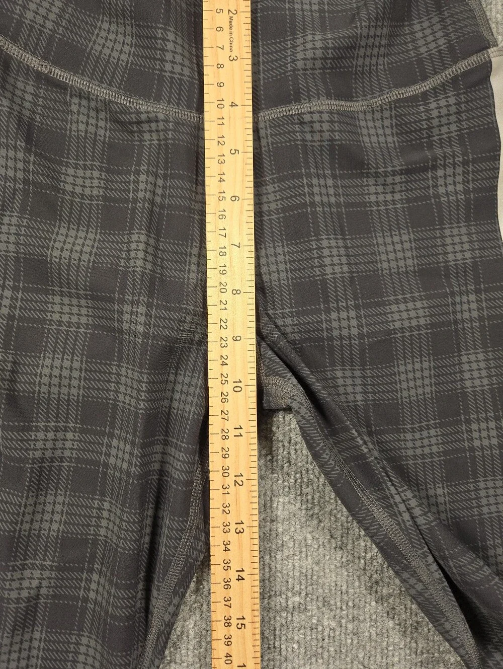 Alo Yoga Vapor High Waisted Plaid Leggings Gray Checked Athletic Yoga Pants XXS